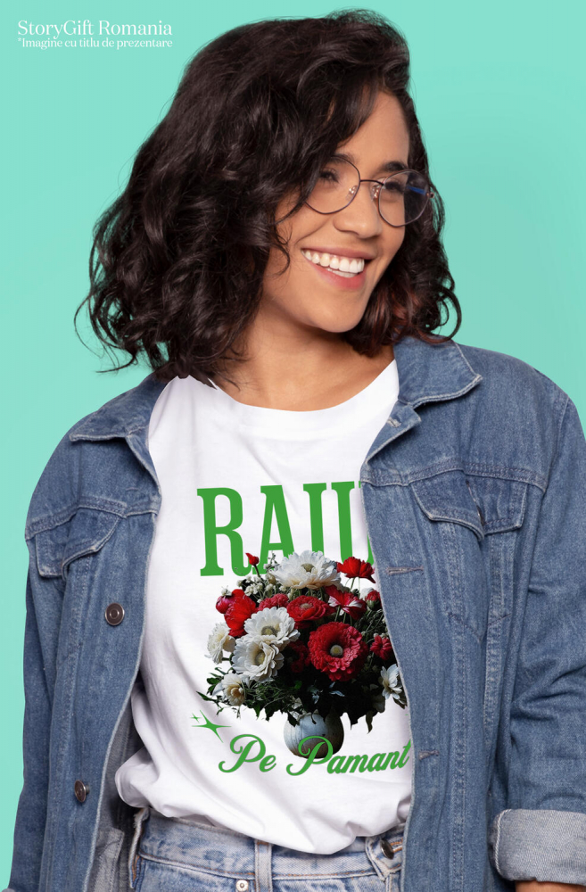 Tricou Femei, Barbati, Copii, Fata, Baiat, Unisex Personalizat Vaza cu Flori Colorate | Cadou Personalizat „Raiul Pe Pământ” | Decor Natural și Frumos [2]