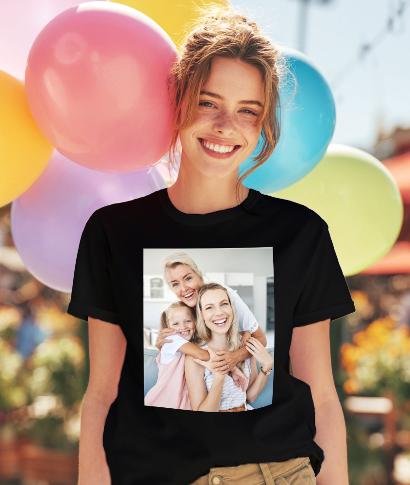 Tricou Femei personalizat cu poza / fotografie 100% Bumbac, Negru, XL [2]