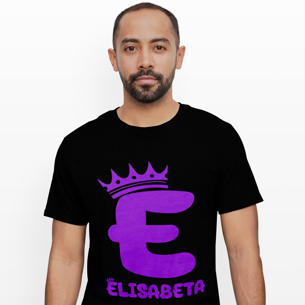 Tricou Personalizat Barbati Pentru Iubitorii De Coroane Regale, Text Nume Personalizat, Copii, Culoare Mov, Negru, 100% Bumbac, Marime L [1]