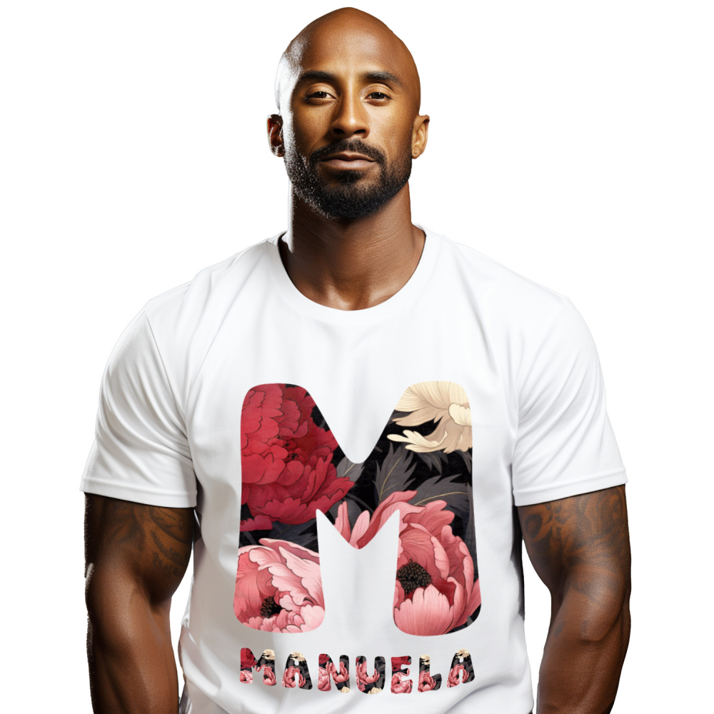 Tricou Personalizat Barbati Pentru Iubitorii De Flori, Natura, Text Nume Personalizat, Dragoste, Culoare Multicolor, Alb, 100% Bumbac, Marime XS [1]