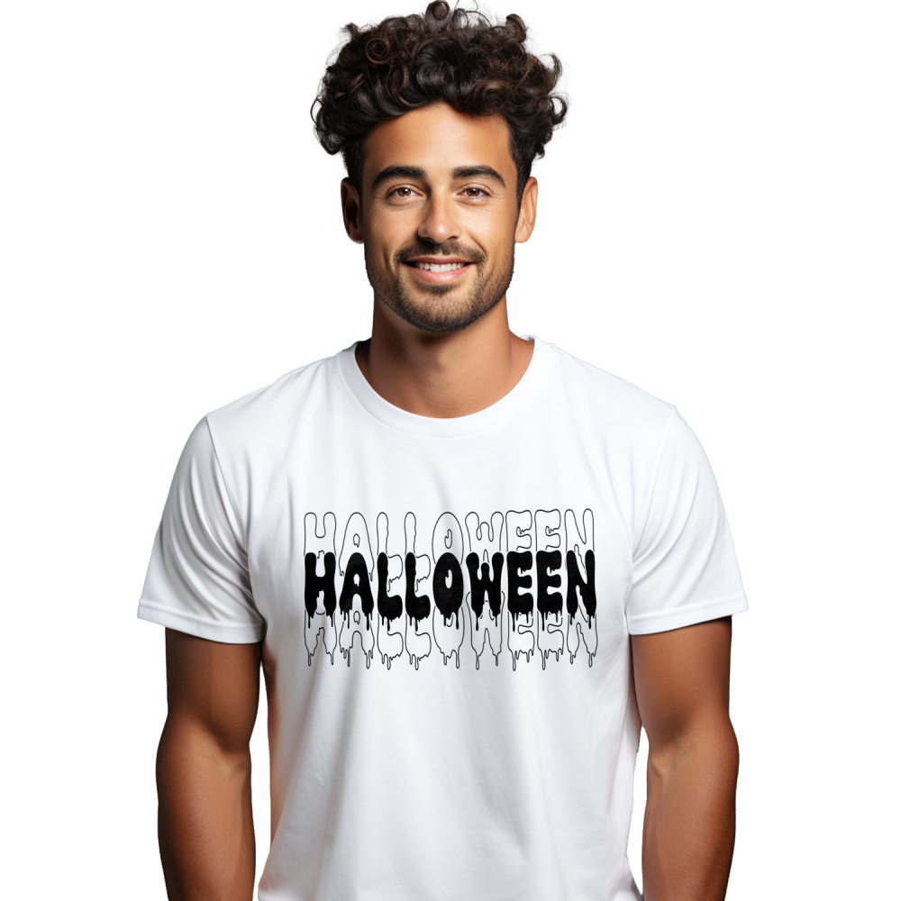 Tricou Personalizat Barbati Pentru Iubitorii De Hallowen, Text Nume Personalizat, Copii, Culoare Negru, Alb, 100% Bumbac, Marime L [1]