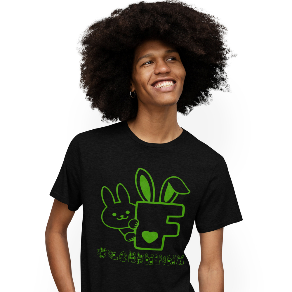 Tricou Personalizat Barbati Pentru Iubitorii De Paste, Iepure inima, Text Nume Personalizat, Culoare Verde, Negru, 100% Bumbac, Marime XS [1]