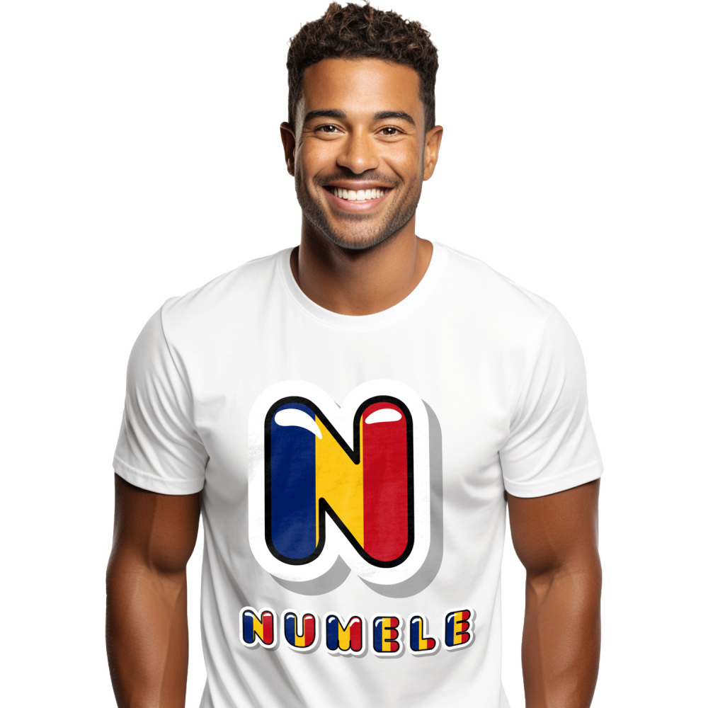 Tricou Personalizat Barbati Pentru Iubitorii De Romania, patriot, Text Nume Personalizat, Dragoste, Culoare Rosu, galben, Albastru, Alb, 100% Bumbac, Marime XS [1]