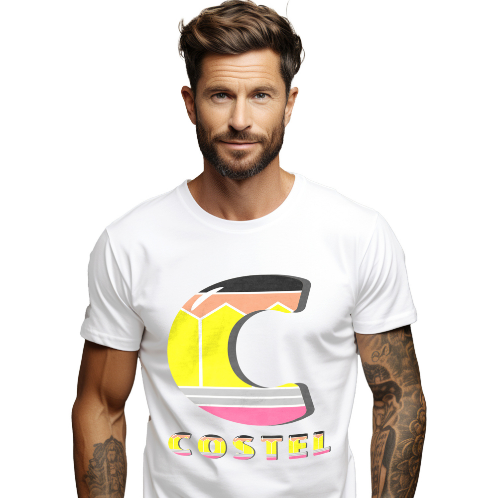 Tricou Personalizat Barbati Pentru Iubitorii De Scoala, Creion, Text Nume Personalizat, Copii, Multicolor, Alb, 100% Bumbac, Marime XS [1]