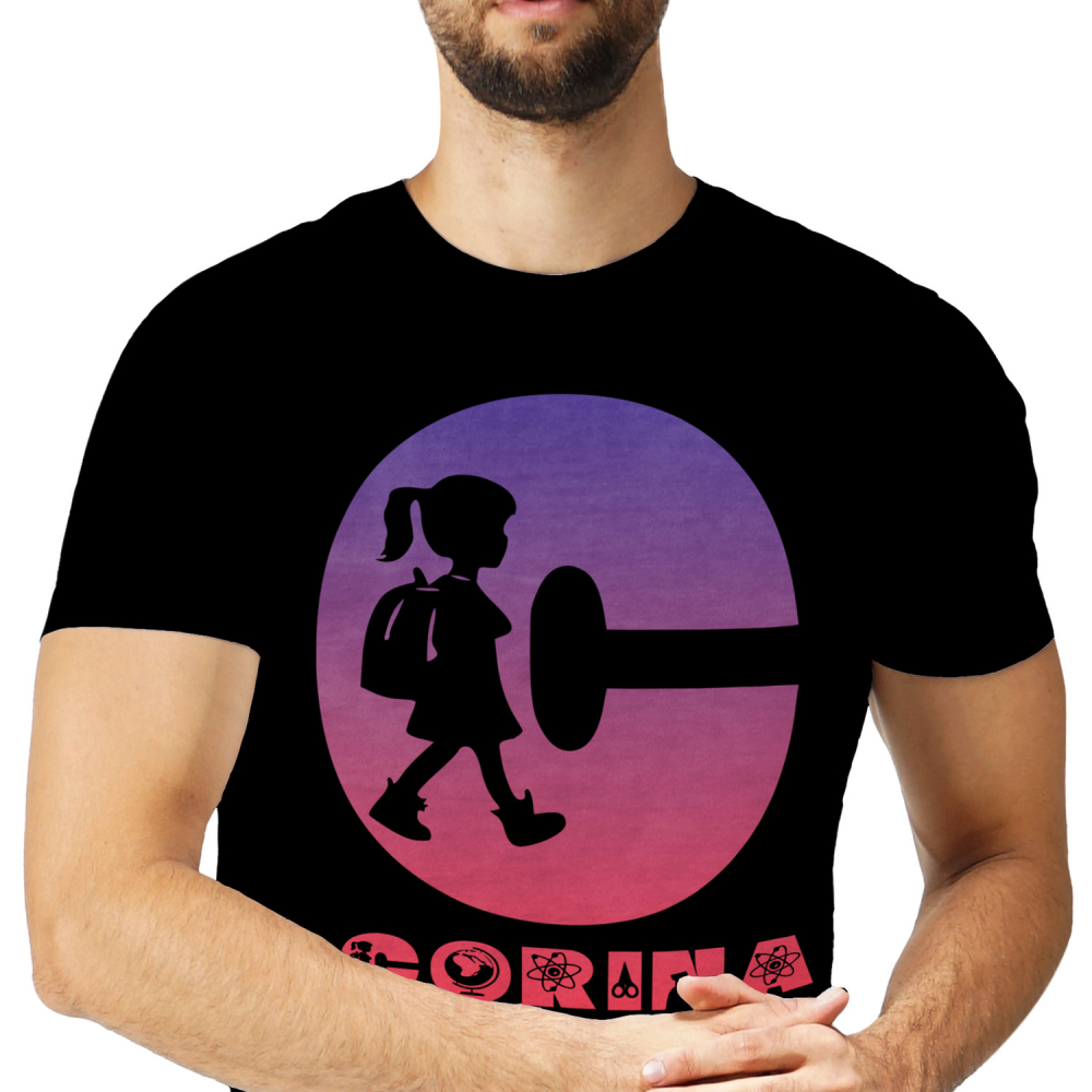 Tricou Personalizat Barbati Pentru Iubitorii De Scoala, Educatie, Absolvire, Text Nume Personalizat, Copii, Culoare Mov Gradient, Negru, 100% Bumbac, Marime M [1]