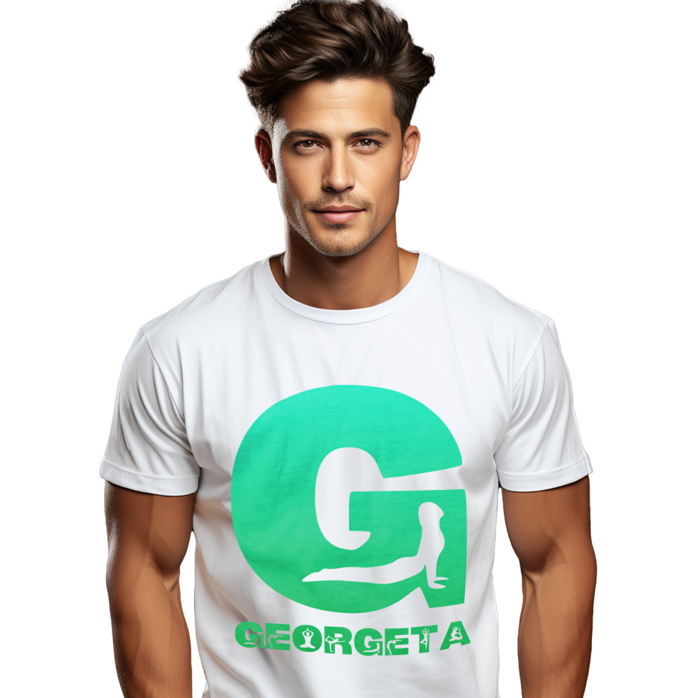 Tricou Personalizat Barbati Pentru Iubitorii De Yoga, relaxare, Meditatie, Text Nume Personalizat, Culoare Verde, Alb, 100% Bumbac, Marime XS [1]