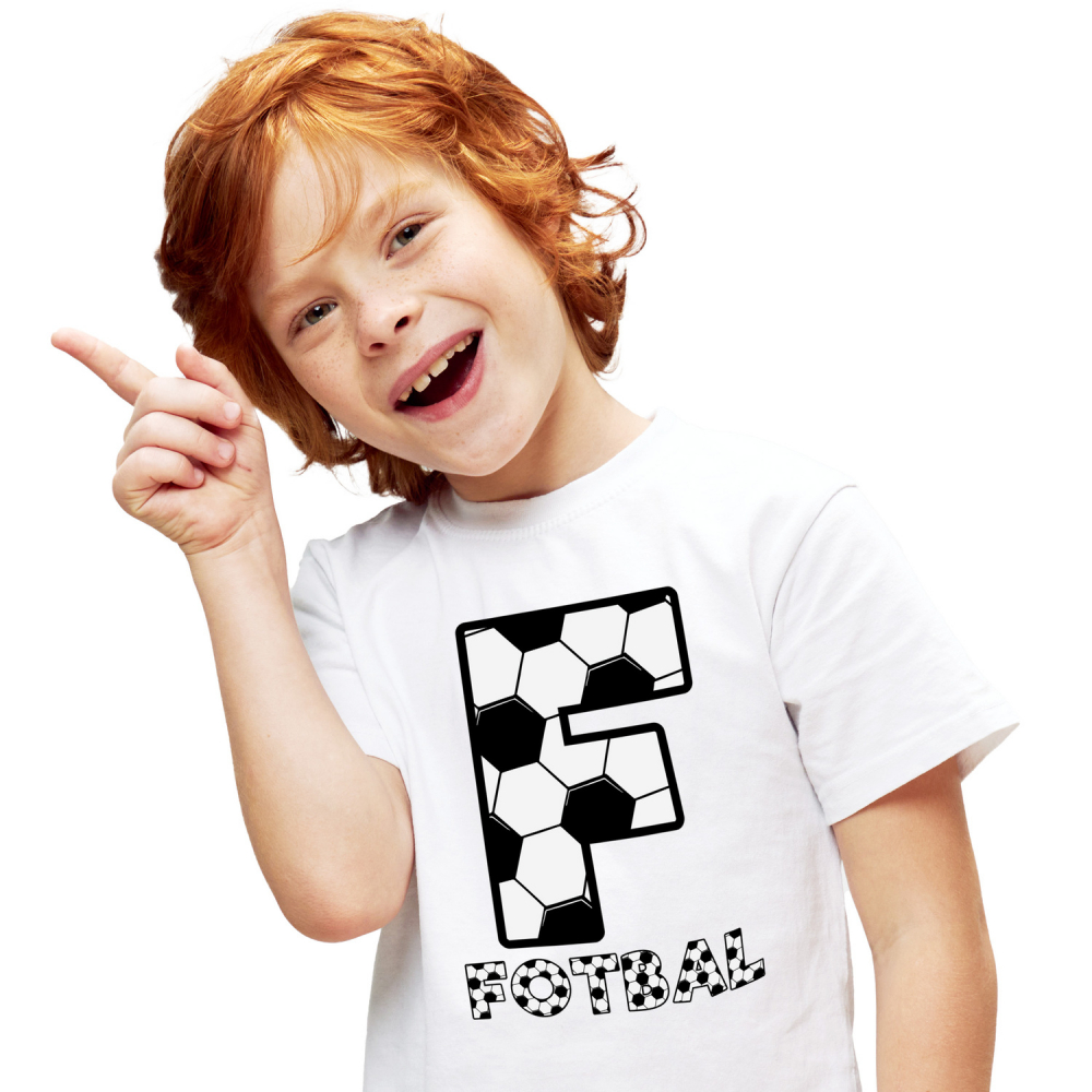 Tricou Personalizat Copii Pentru Iubitorii De Fotbal, Minge, Sport, Text Nume Personalizat, Copii, Culoare Alb Negru, Alb, 100% Bumbac, Marime 10 Ani [1]