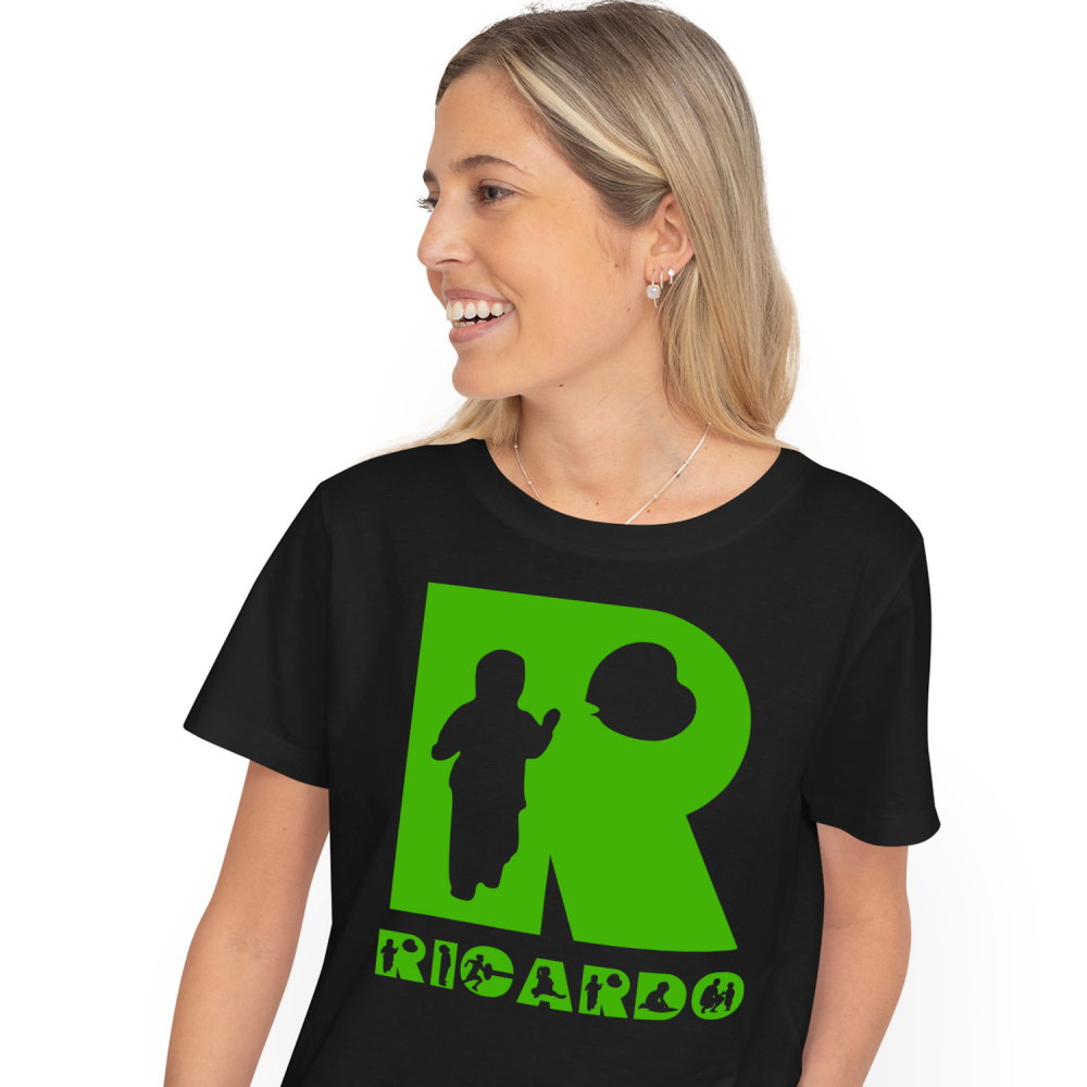 Tricou Personalizat Femei Pentru Iubitorii De Joc Afara, Zmeu, Parinte, Text Nume Personalizat, copii, Culoare Verde, Negru, 100% Bumbac, Marime XS [1]