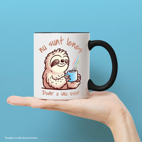 Cana_10ToateRO_7WAM_1784_B	Cana Anima Lenes Cu cana Cafea Text Haios Nu Sunt Lenes Doar O Iau Usor, 330ml, Ceramica cu Maner Negru	"<p>Cana Anima Lenes Cu cana Cafea Text Haios Nu Sunt Lenes Doar O Ia [1]