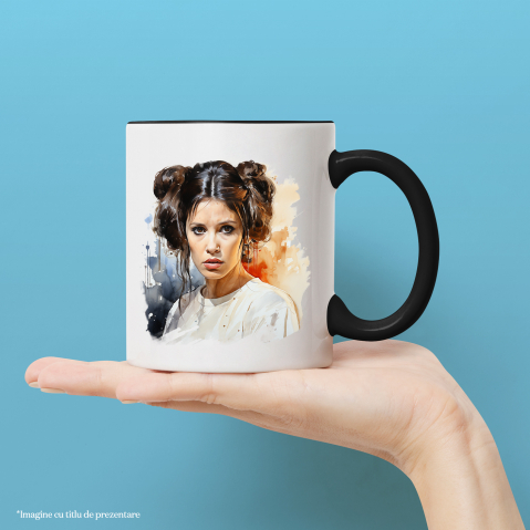 Cana_900_B	Cana Cu Printesa Leia, Sci Fi, Jedi, Star Wars, Lider, Portret, Multicolor 330 ml, Ceramica cu Maner Negru	"<p>Cana Cu Printesa Leia, Sci Fi, Jedi, Star Wars, Lider, Portret, Multicolor 330 [1]