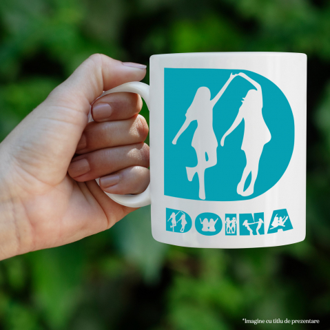 Cana Cele mai bune Prietene, Text Nume Personalizat, Fete, Culoare Albastru, Cu Litera, 330ML, Ceramica, Cu Maner si Interior Alb [1]