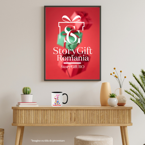 Cana Cifra Roz Copii, Paste, Oua Colorate, Iepure, Zi Aniversara, Nume Personalizat Varsta 1 cu Maner si Interior Negru [3]