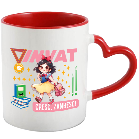 Educatie - Cana Cu Alba ca Zăpada – Cărți, Zâmbete și Magie, Ceramica, 330ML