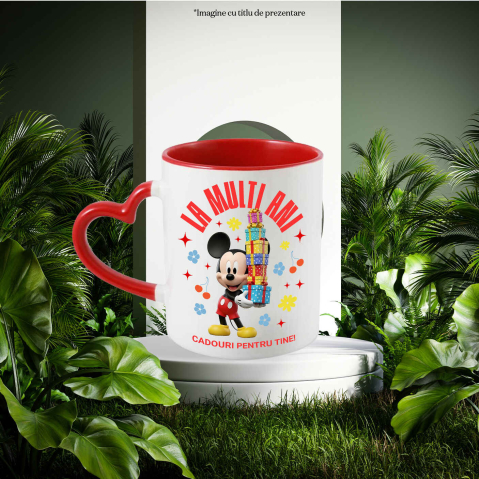 Cana Cu Aniversare Mickey Mouse – Cadouri Haioase pentru Copii, Ceramica, 330ML [1]
