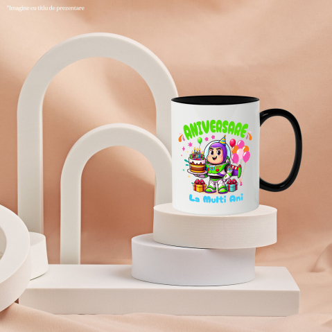 Cana Cu Aniversare Stelara cu Buzz Lightyear, Ceramica, 330ML [3]