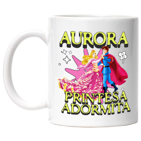 Desene Animate - Cana Cu Aurora si Printul – Noaptea Dansului Magic, Ceramica, 330ML