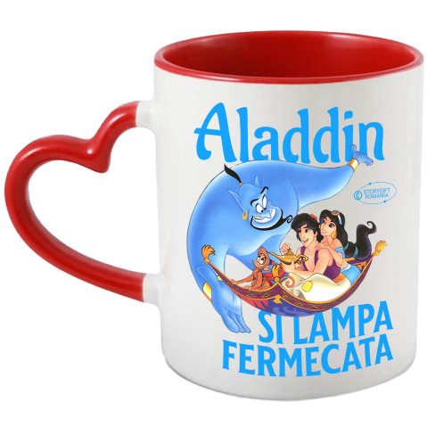 Desene Animate - Cana Cu Aventura Magica cu Alladin, Jasmine si Abu, Ceramica, 330ML