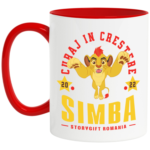 Desene Animate - Cana Cu Aventuri cu Simba, Ceramica, 330ML