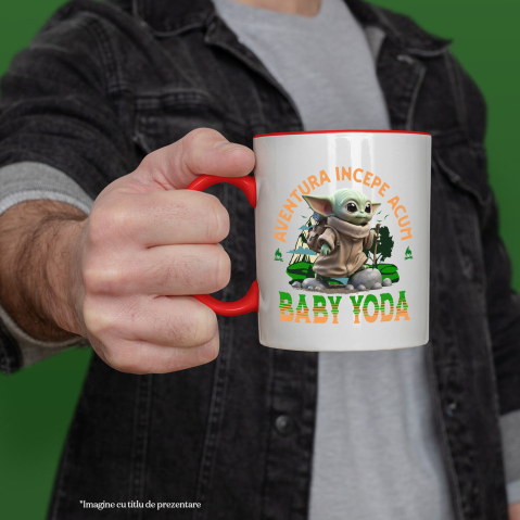 Cana Cu Aventuri în Natură cu Baby Yoda din Lumea Disney, Ceramica, 330ML [2]