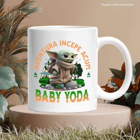 Cana Cu Aventuri în Natură cu Baby Yoda din Lumea Disney, Ceramica, 330ML [3]