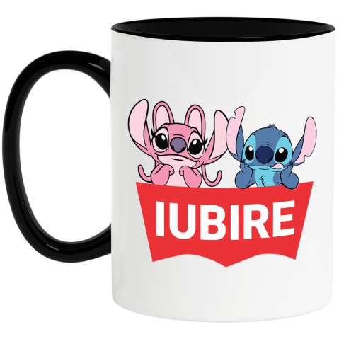 Desene Animate - Cana Cu Aventuri Magice cu Angel si Stitch, Ceramica, 330ML