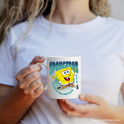 Cana Cu Aventurile Neasteptate ale lui SpongeBob in Lumea Subacvatica, Ceramica, 330ML [2]