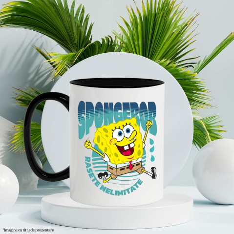 Cana Cu Aventurile Neasteptate ale lui SpongeBob in Lumea Subacvatica, Ceramica, 330ML [3]
