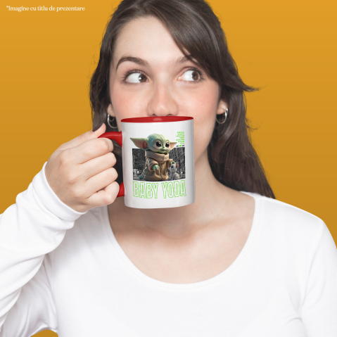 Cana Cu Baby Yoda si Pisicuta – Aventura Galactica, Ceramica, 330ML [2]