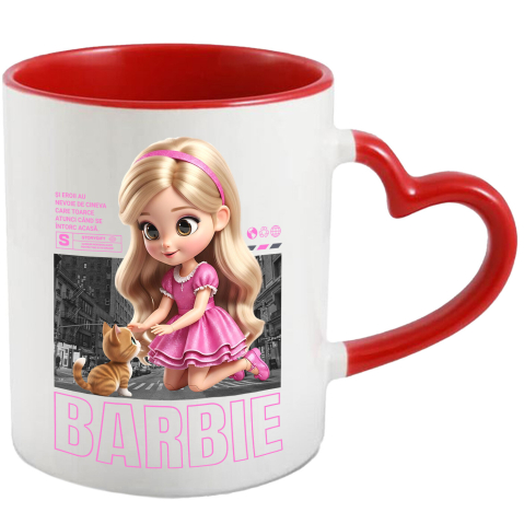 Căni - Cana Cu Barbie si Pisicuta – Echipa Fermecata, Ceramica, 330ML
