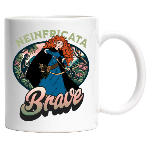 Desene Animate - Cana Cu Brave – Energie si Curaj Ceramica, 330ML, cu Maner Alb