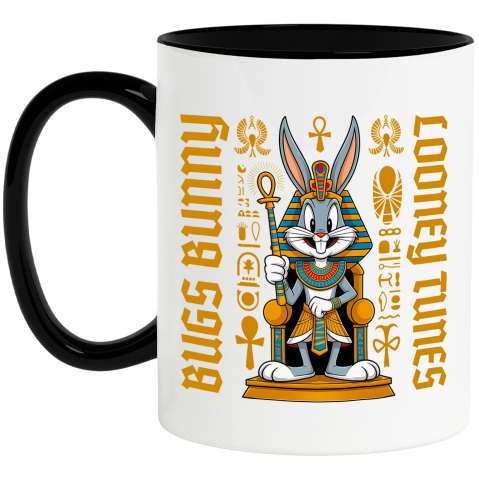 Desene Animate - Cana Cu Bugs Bunny Regal – Spirit de Campion Ceramica, 330ML, cu Maner Negru
