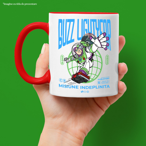 Cana Cu Buzz Lightyear in Actiune, Ceramica, 330ML [2]