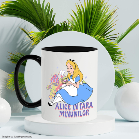 Cana Cu Calatoria Magica a lui Alice in Taramul Viselor, Ceramica, 330ML [3]