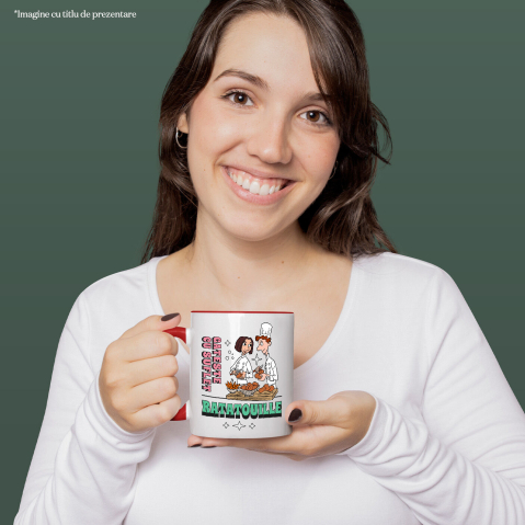 Cana Cu Colette – De La Critica La Creatie, Cu Gusteau Ceramica, 330ML, cu Maner Rosu [1]