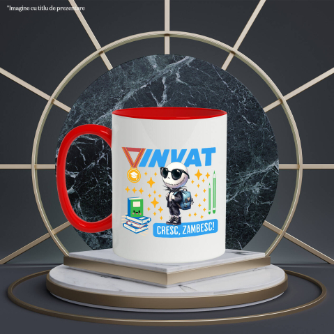 Cana Cu Cu Jack Skellington, Zambim Si Invatam Sa Fim Mai Buni, Ceramica, 330ML [3]