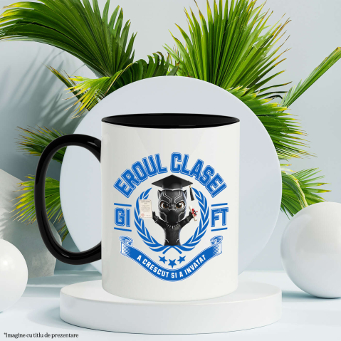 Cana Cu Cu Pantera Neagra, Invatarea E Vesela, Ceramica, 330ML [3]