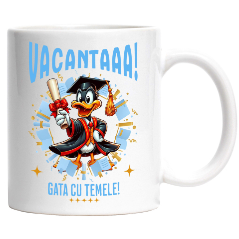 Educatie - Cana Cu Daffy Duck si Visele de Vacanta Ceramica, 330ML, cu Maner Alb