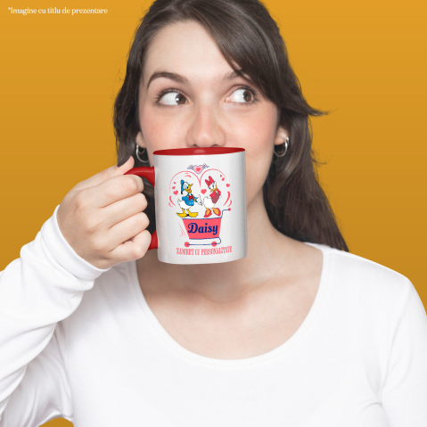Cana Cu Daisy și Duck sarbatoresc dragostea, Ceramica, 330ML [2]