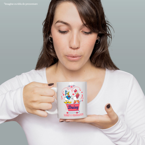 Cana Cu Daisy și Duck sarbatoresc dragostea, Ceramica, 330ML [1]
