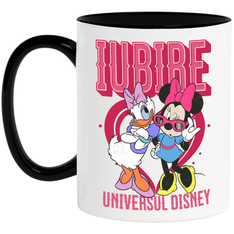 Desene Animate - Cana Cu Daisy si Minnie – Emotii din Inima, Ceramica, 330ML