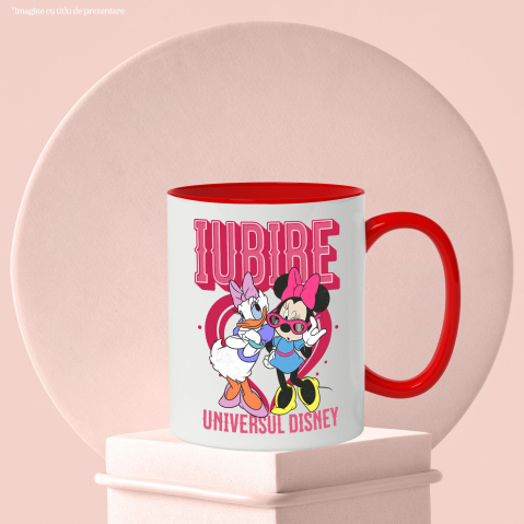 Cana Cu Daisy si Minnie – Emotii din Inima, Ceramica, 330ML [3]