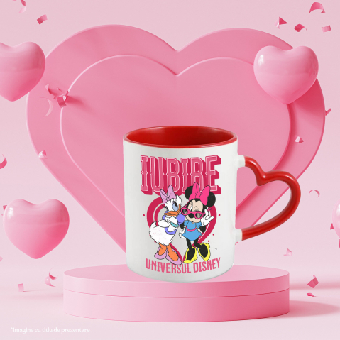 Cana Cu Daisy si Minnie – Emotii din Inima, Ceramica, 330ML [1]