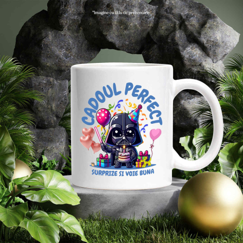 Cana Cu Darth Vader – Cadou, Tort si Multa Bucurie, Ceramica, 330ML [3]