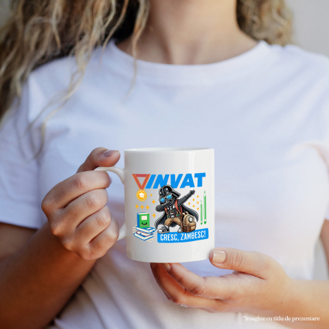 Cana Cu Darth Vader – Putere, Invatare Si Zambet, Ceramica, 330ML [1]