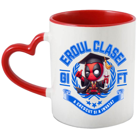 Cani Personalizate - Cana Cu Deadpool – Curaj, Joaca, Cunoastere, Ceramica, 330ML