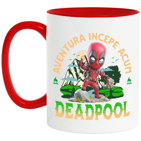 Supereroi - Cana Cu Deadpool - Drumeție Spumoasă și Pline de Distracție Disney, Ceramica, 330ML