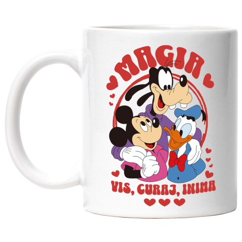 Desene Animate - Cana Cu Distractie Alaturi de Mickey, Donald si Goofy, Ceramica, 330ML