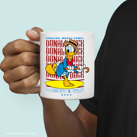 Cana Cu Donald Duck pe ritmuri vesele, Ceramica, 330ML [2]