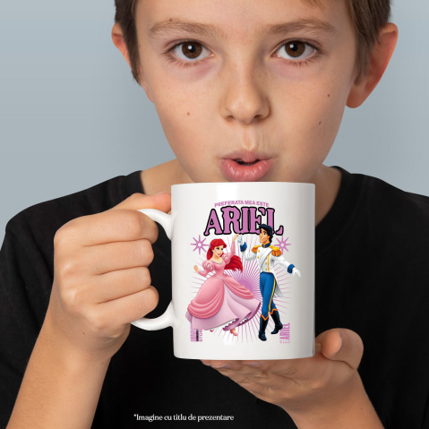 Cana Cu Dragoste si Curaj - Ariel si Printul Eric, Ceramica, 330ML [2]