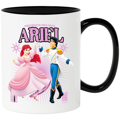 Desene Animate - Cana Cu Dragoste si Curaj - Ariel si Printul Eric, Ceramica, 330ML